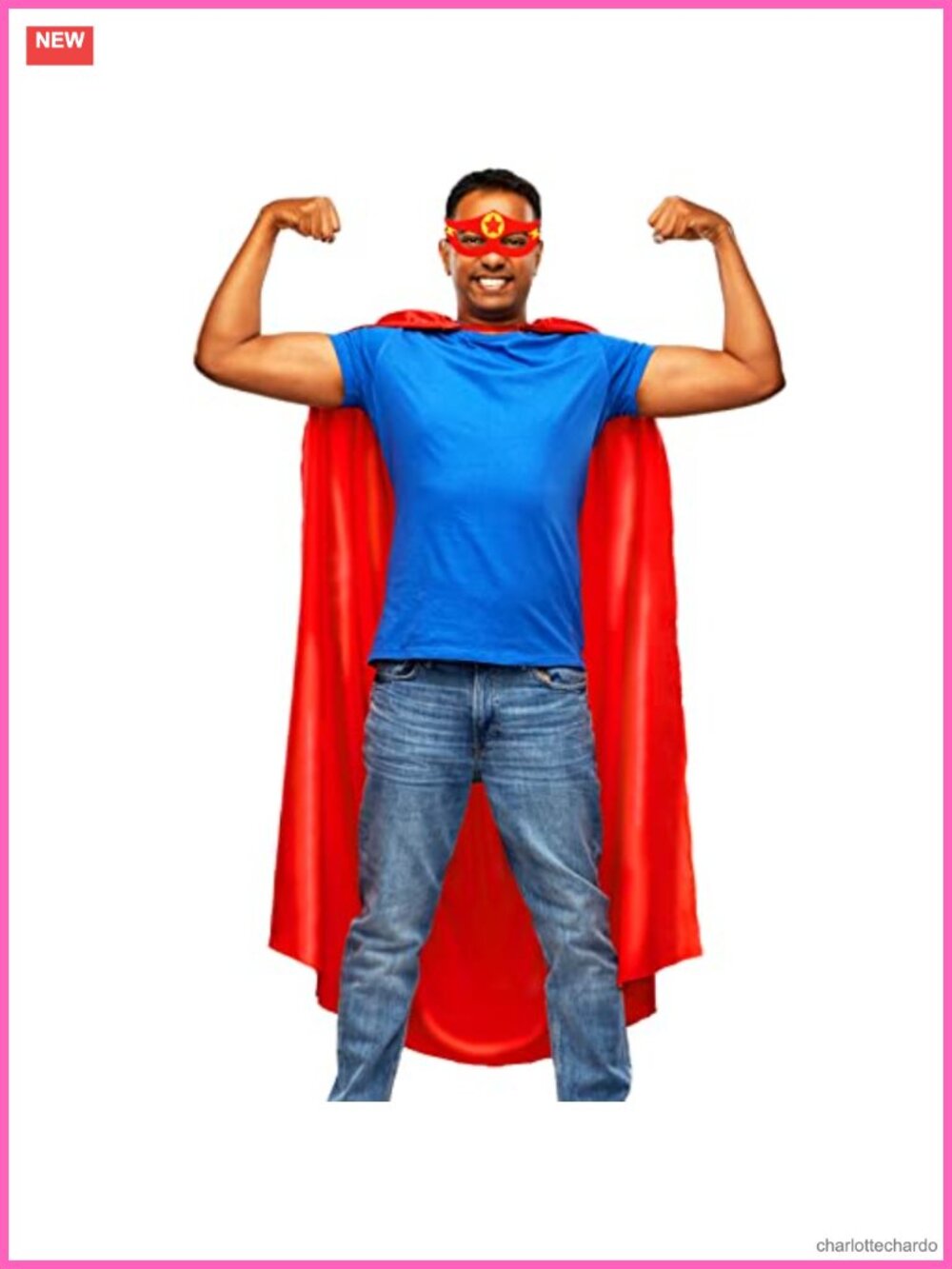 Superhero Cape and Mask Set Adult Satin Costume Cosplay Party
